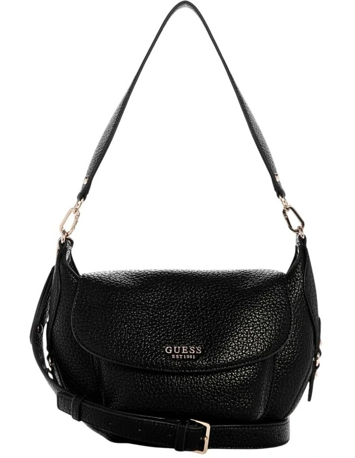 Marsha Flap Shoulder Bag in Black image 1