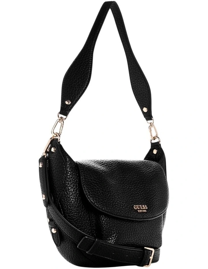 Marsha Flap Shoulder Bag in Black image 2