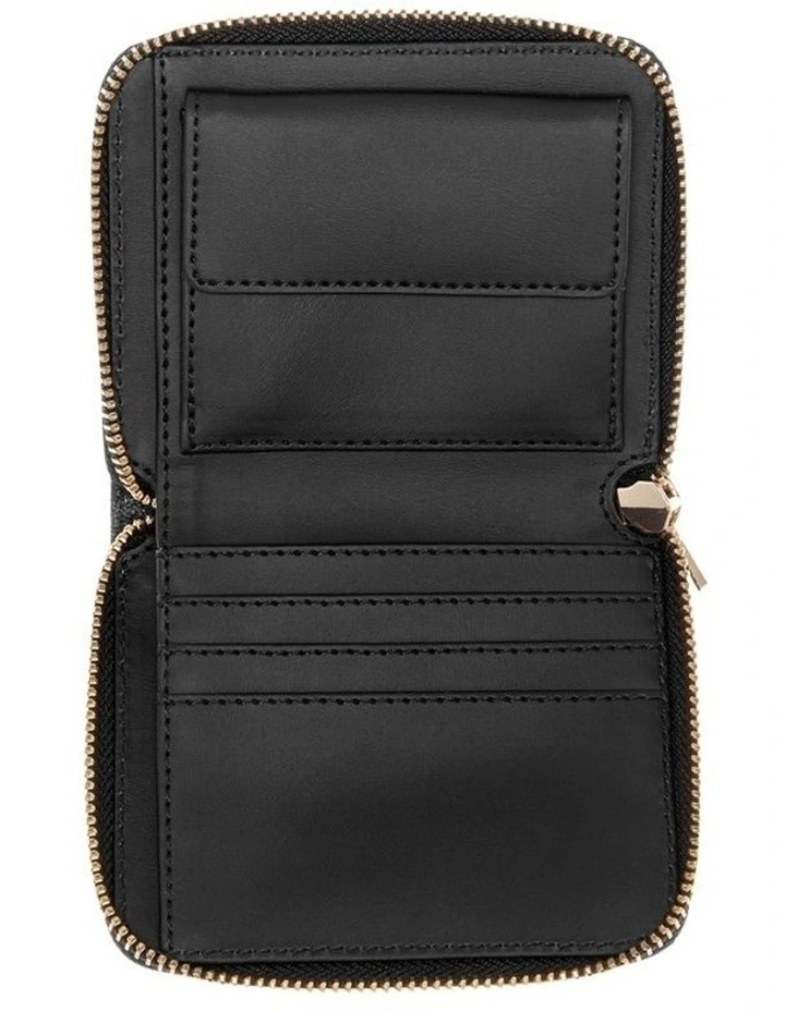 Adelasia Small Zip Around Wallet in Black image 2