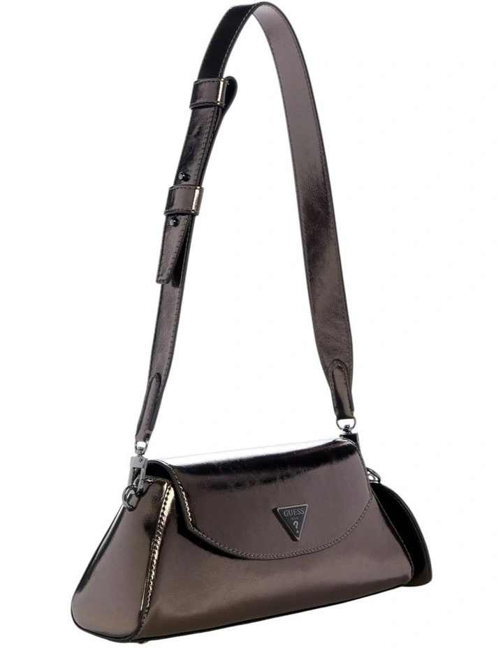 Bolena Flap Shoulder Bag in Pewter image 2