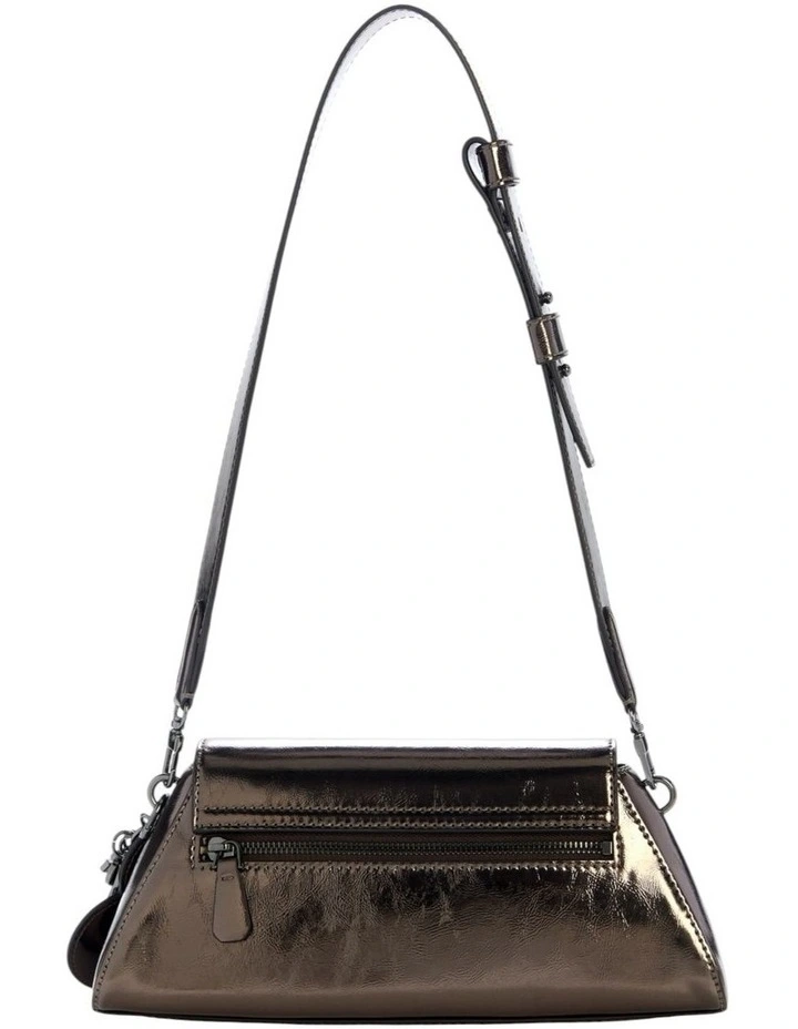 Bolena Flap Shoulder Bag in Pewter image 3
