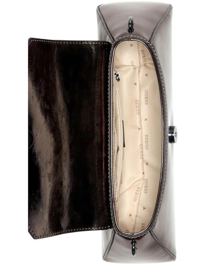 Bolena Flap Shoulder Bag in Pewter image 4