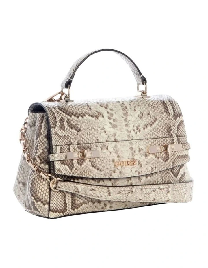 Melinda Top Handle Crossbody Flap Bag in Natural image 3