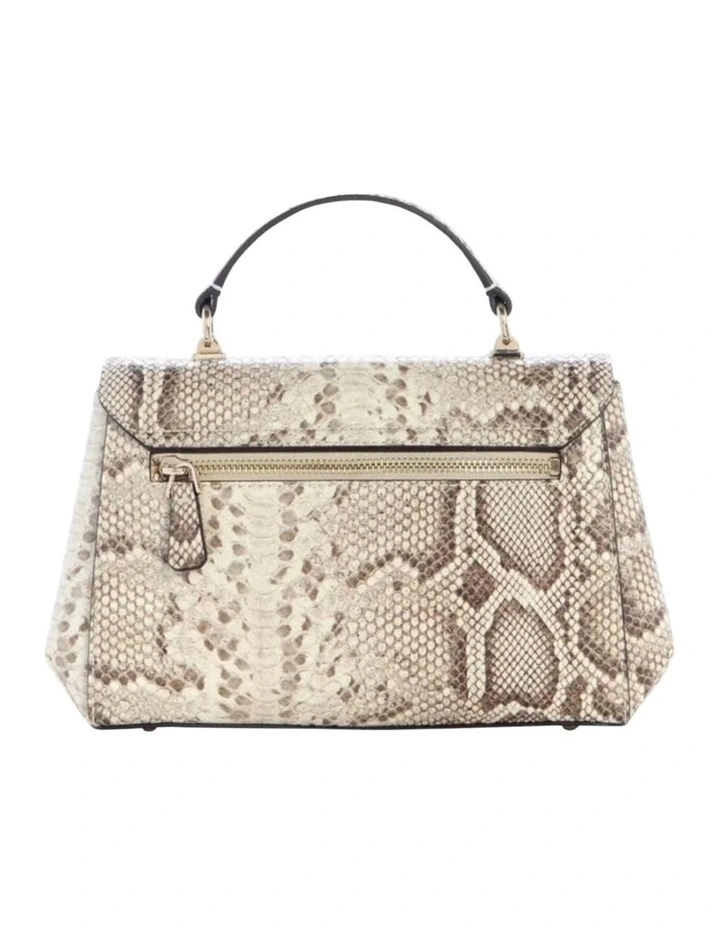 Melinda Top Handle Crossbody Flap Bag in Natural image 5