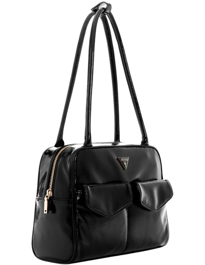Waldena Shoulder Satchel Bag in Black image 2