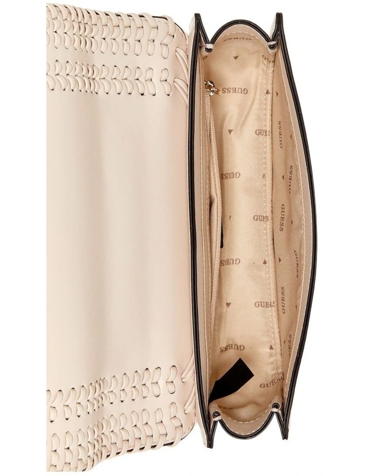 Tatum Convertible Crossbody Flap Bag in Shell image 3