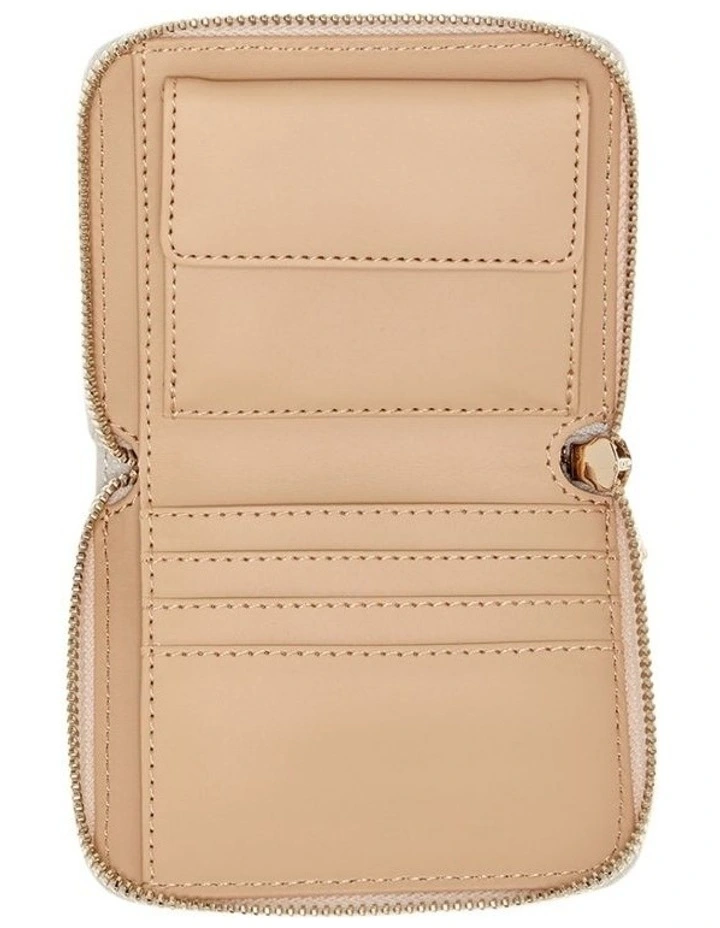 Valla Small Zip Around Wallet in Beige image 2