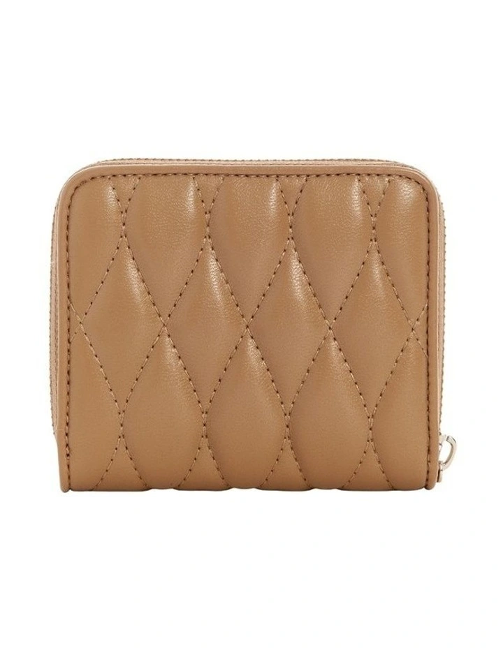 Valla Small Zip Around Wallet in Beige image 3