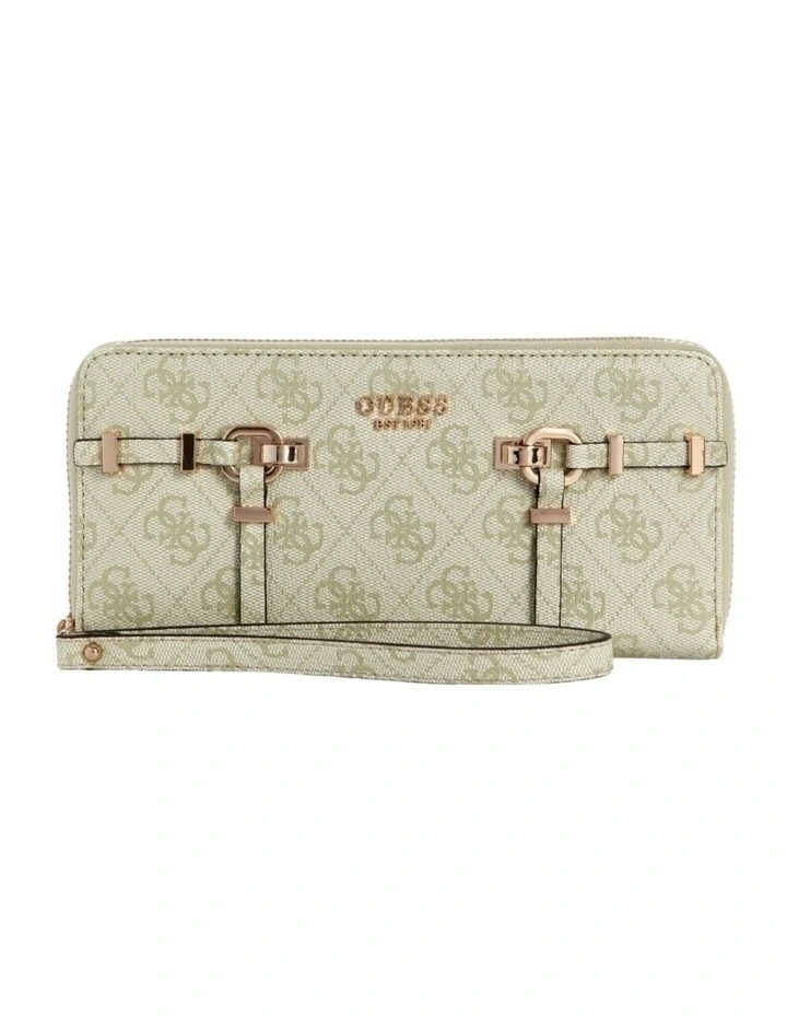 Leona Large Zip-Around Wallet in Sage Logo image 1