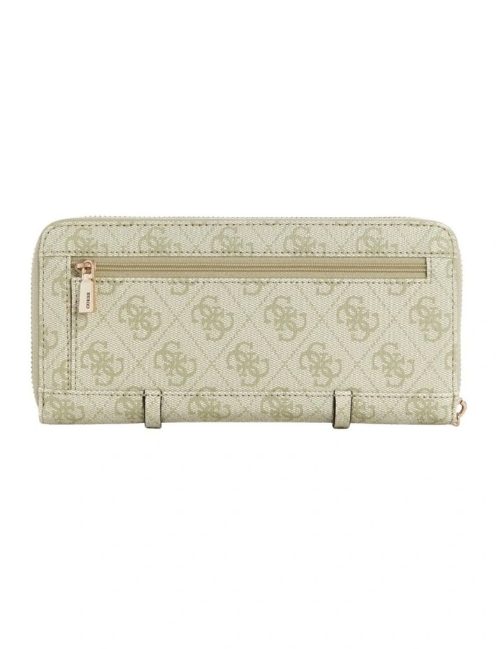Leona Large Zip-Around Wallet in Sage Logo image 3