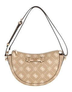 Silia Convertible Shoulder Bag in Biscotti Logo