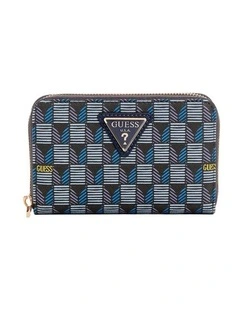 G Wave Medium Wallet in Blue Logo