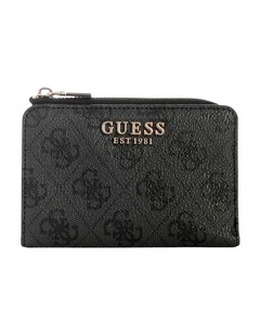 Laurel Zip Around Card Case in Coal Logo