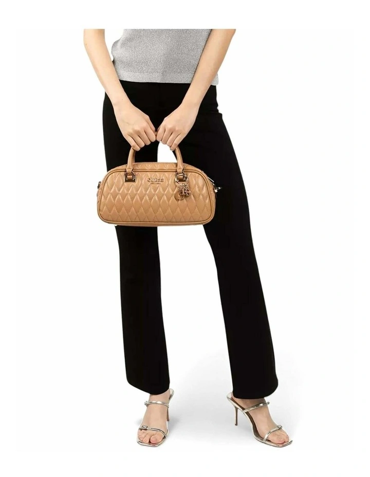 Valla Small Satchel Bag in Beige image 6
