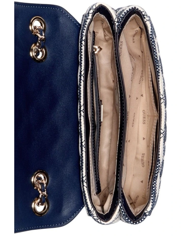 Giully II Convertible Flap Bag in Navy Multi image 4