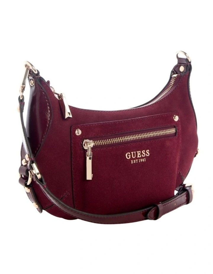 Marsha Suede Mini Crossbody Bag in Red image 2
