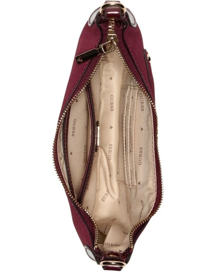 Marsha Suede Mini Crossbody Bag in Red image 3