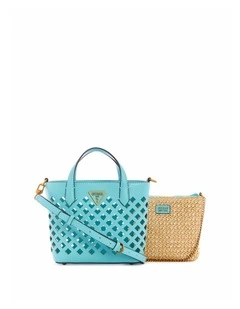Aqua Mini Tote Bag in Turquoise