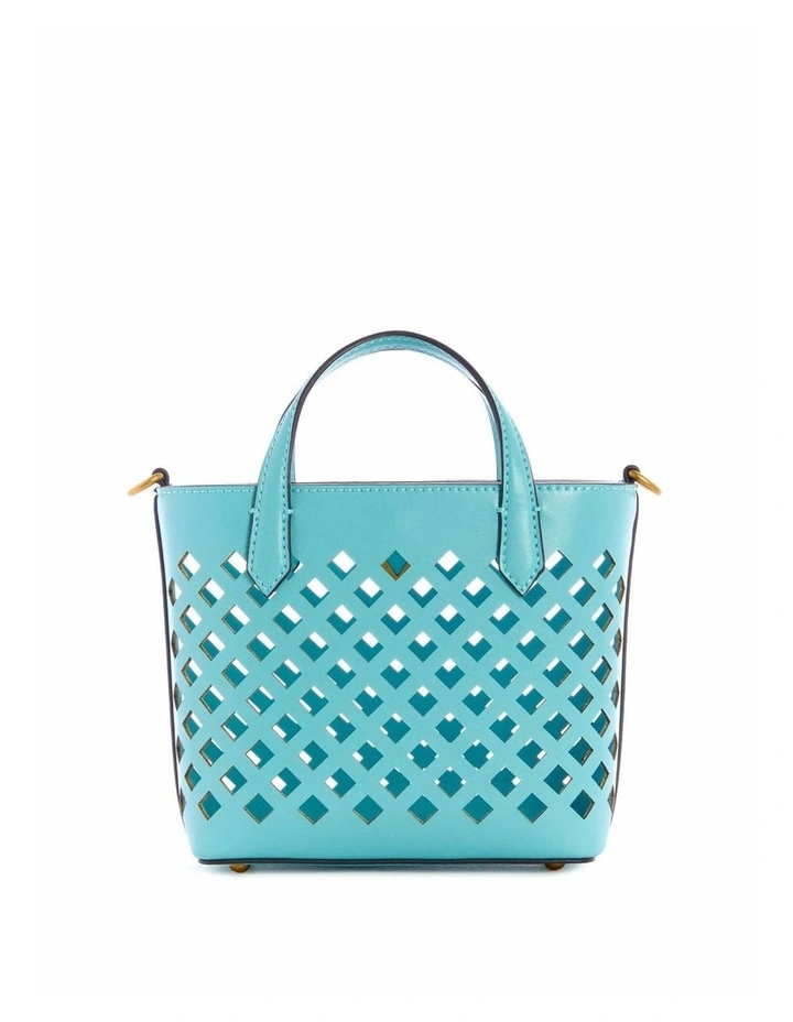 Aqua Mini Tote Bag in Turquoise image 5