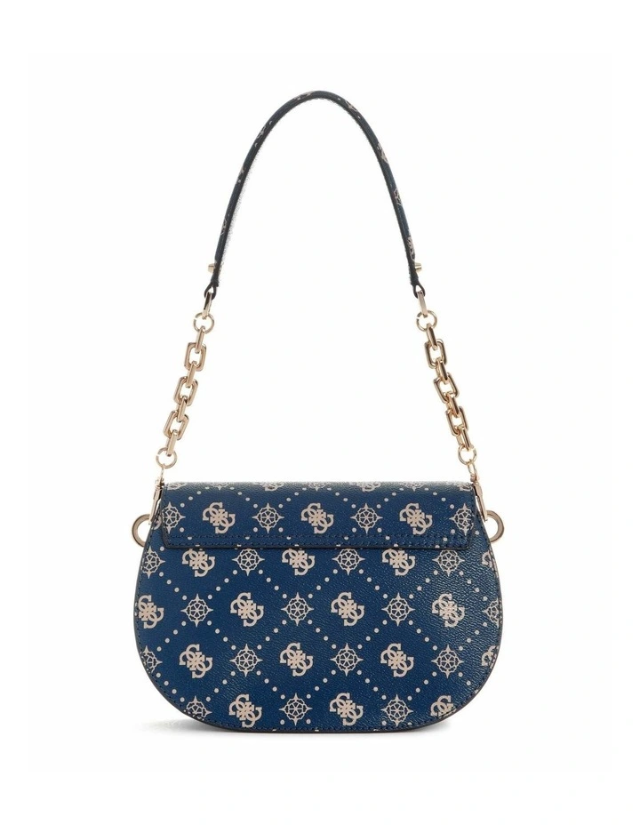 Emelie Flap Shoulder Bag in Navy Logo image 4
