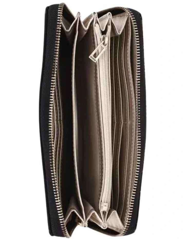Kasinta Large Zip Around Wallet in Brown Multi image 3