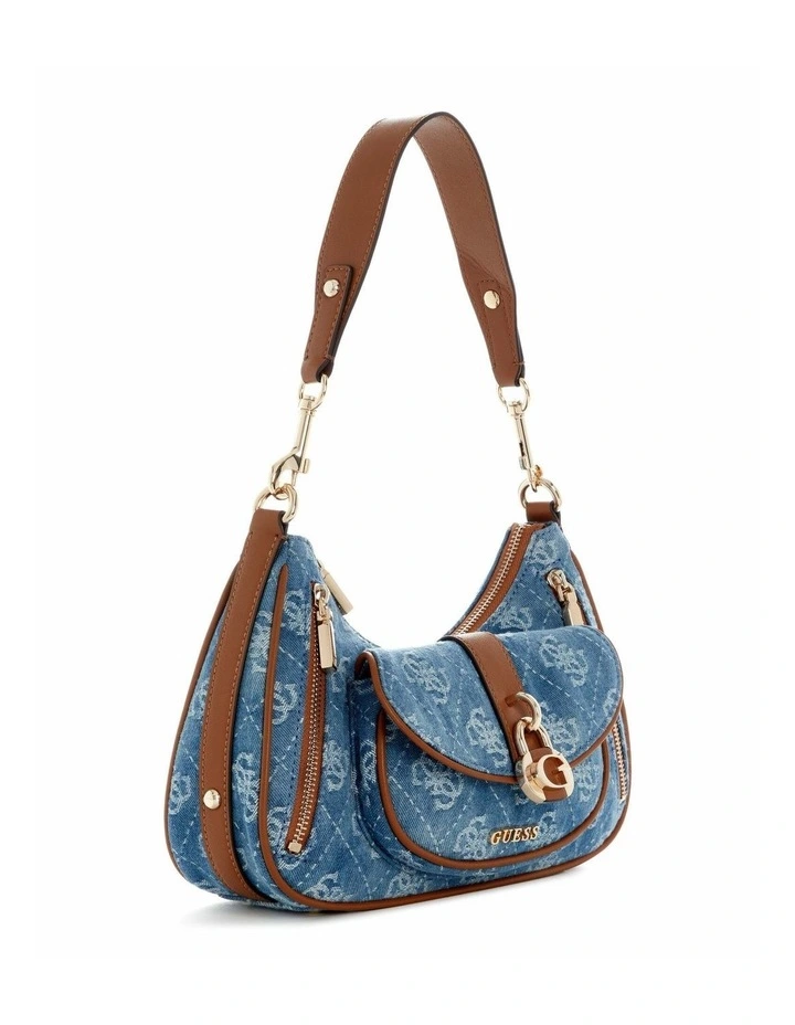 Jessa Shoulder Bag in Denim Logo image 2