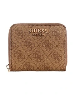 Laurel Small Wallet in Latte Logo