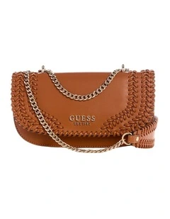 Tatum Convertible Crossbody Flap Bag  in Caramel