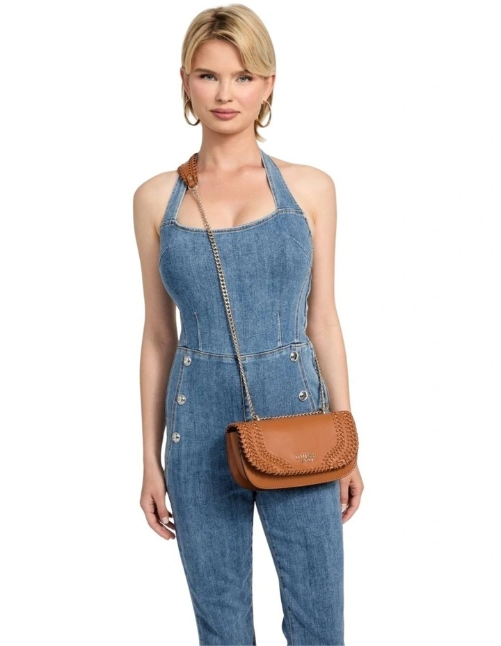 Tatum Convertible Crossbody Flap Bag  in Caramel image 2
