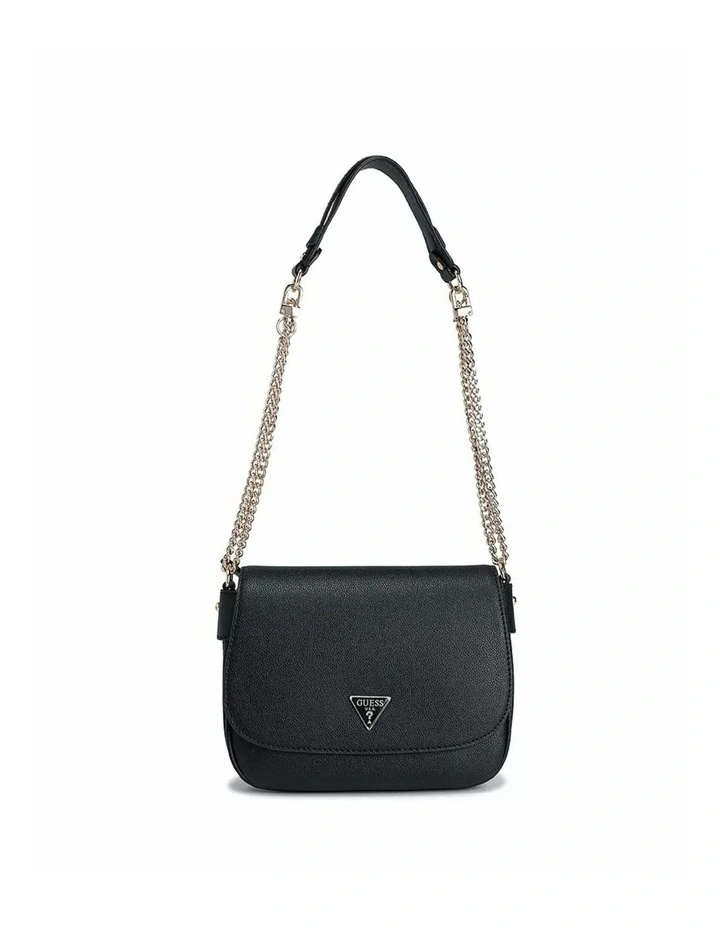 Fedora Flap Shoulder Bag in Black image 1