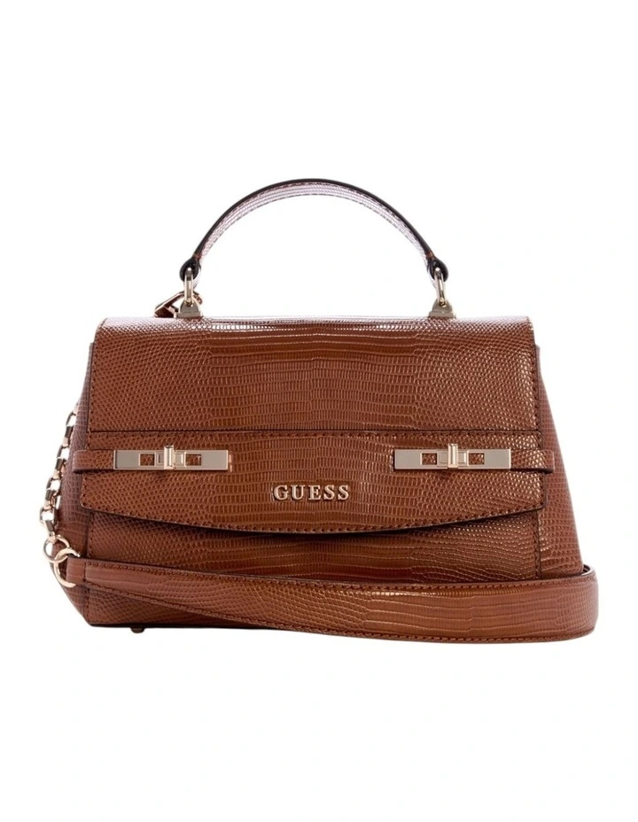 Melinda Triple Compartment Satchel Bag in Brown image 1
