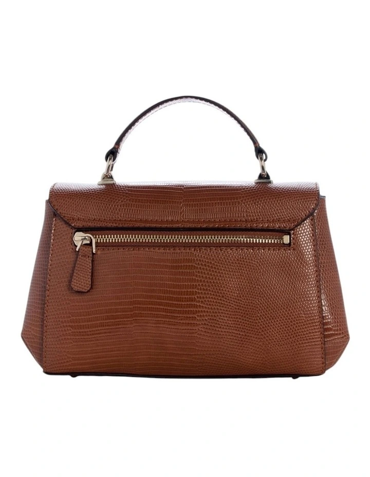 Melinda Triple Compartment Satchel Bag in Brown image 5
