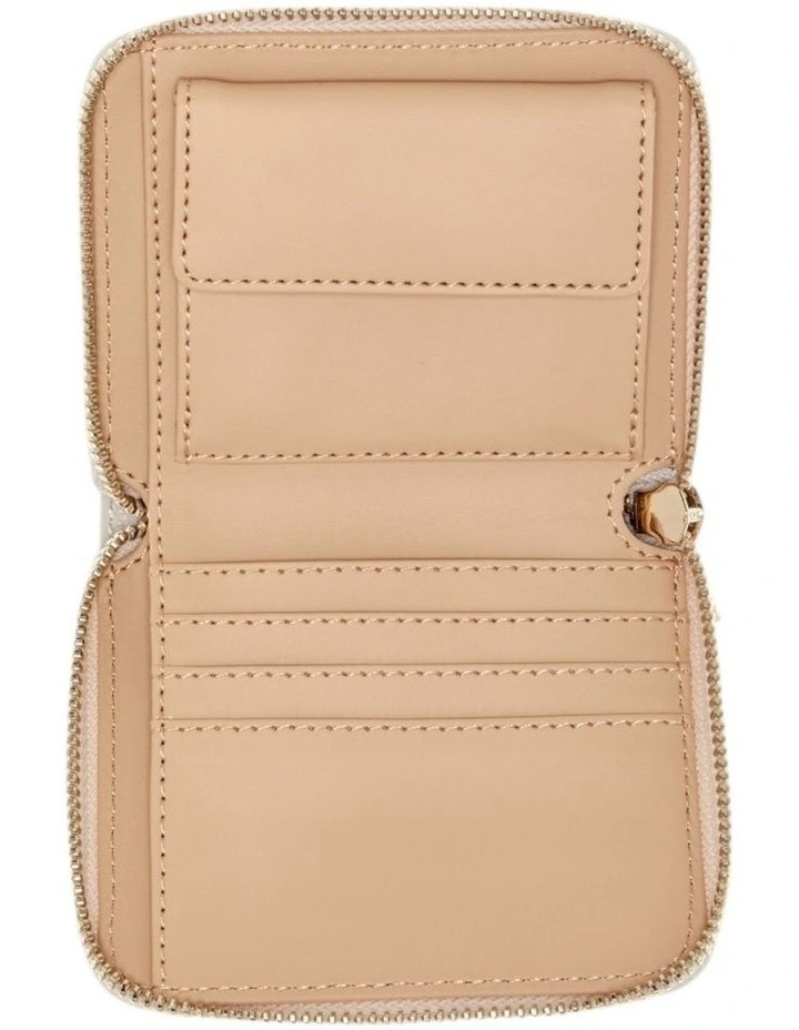 Aldina Small Zip Around Wallet in Silver image 3