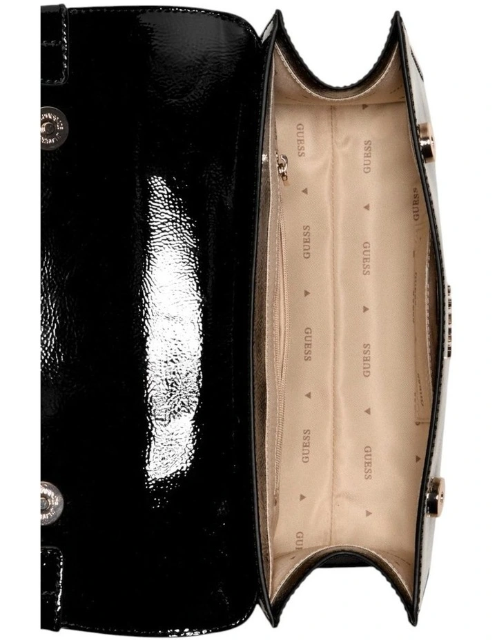 Cirene Top Handle Flap Bag in Black image 4