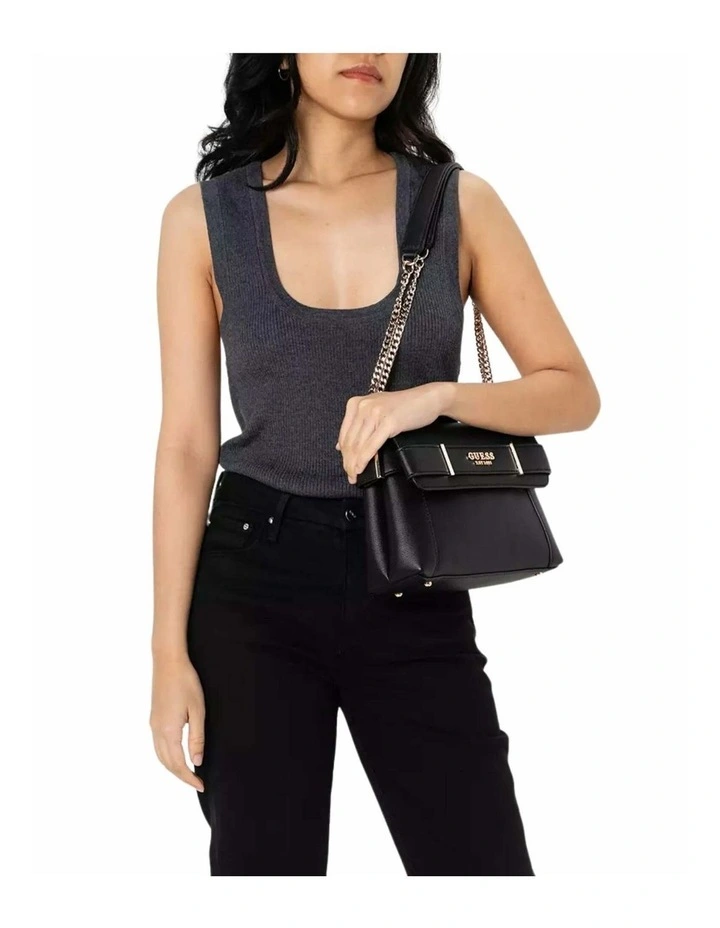 Anadela Convertible Crossbody Flap in Black image 4