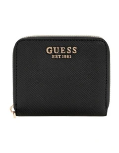 Laurel Small Zip Around Wallet in Black