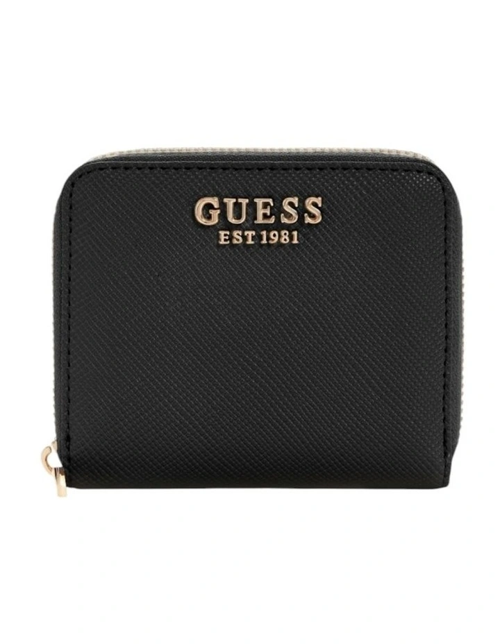 Laurel Small Zip Around Wallet in Black image 1