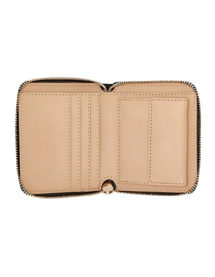 Laurel Small Zip Around Wallet in Black image 3