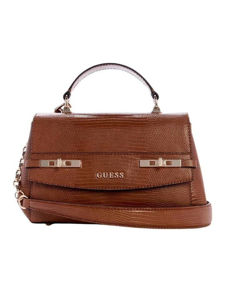 Melinda Top Handle Flap Bag in Brown image 1