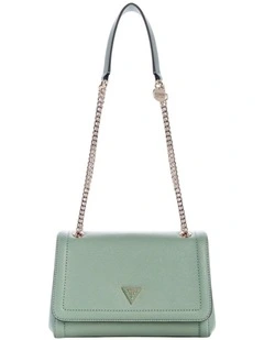 Noelle Convertible Crossbody Flap Bag in Light Sage