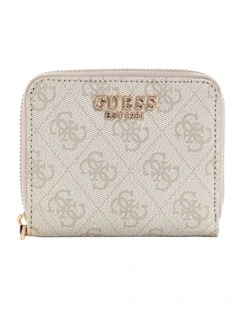 Laurel Small Wallet in Bone Logo