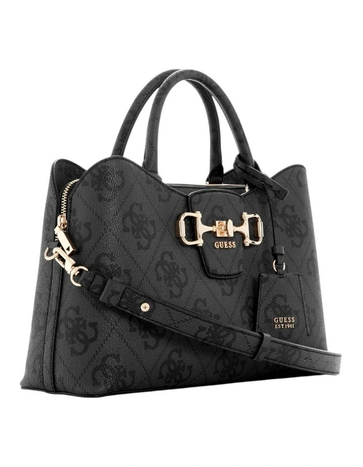 Janie Girlfriend Satchel Bag in Coal Logo image 3