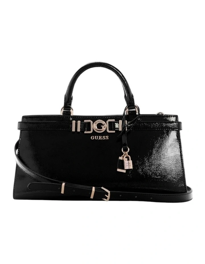 Cirene Triple Compartment Satchel Bag in Black image 1