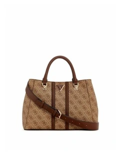Noreen Girlfriend Satchel Bag in Latte Logo/Brown