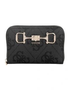 Janie Medium Zip Around Wallet in Coal Logo