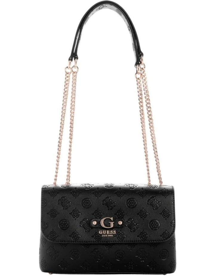 Dita Convertible Crossbody Flap Bag in Black Logo image 1