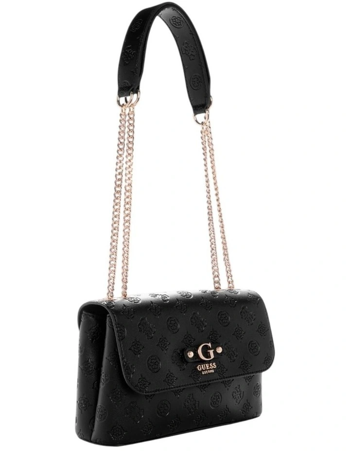 Dita Convertible Crossbody Flap Bag in Black Logo image 2