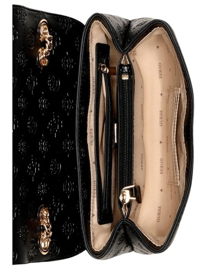 Dita Convertible Crossbody Flap Bag in Black Logo image 4