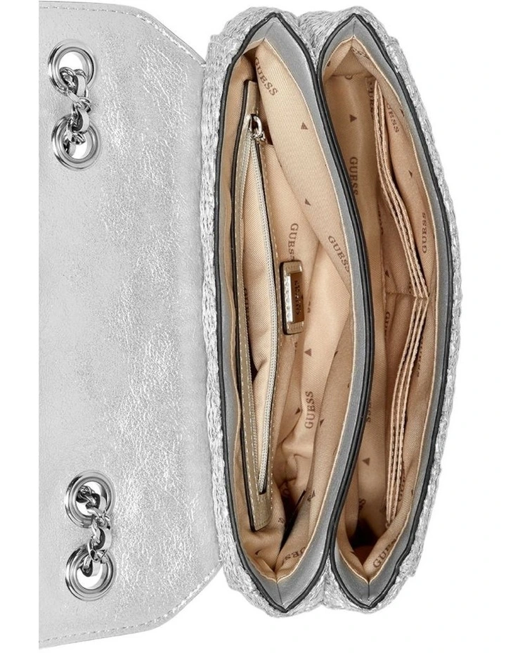 Giully Convertible Crossbody Bag in Silver image 4
