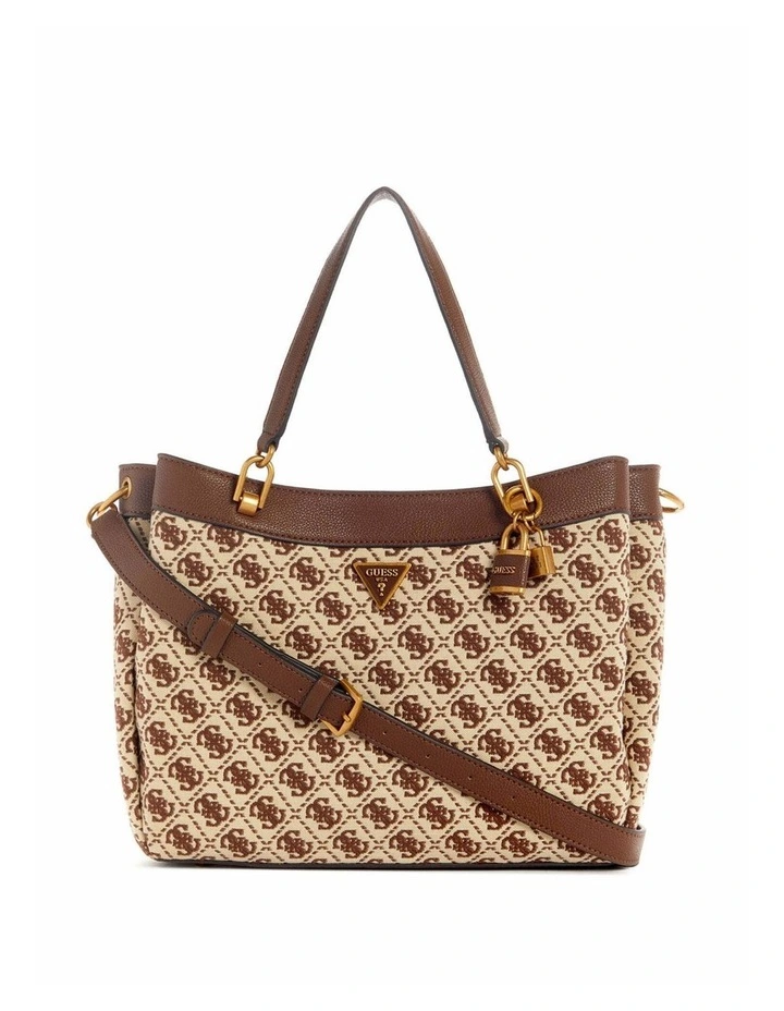 Shemara Girlfriend Satchel Bag in Brown Logo image 1